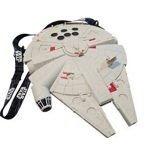 Disney Parks Star Wars Millennium Falcon Popcorn Bucket Carrier Strap Display